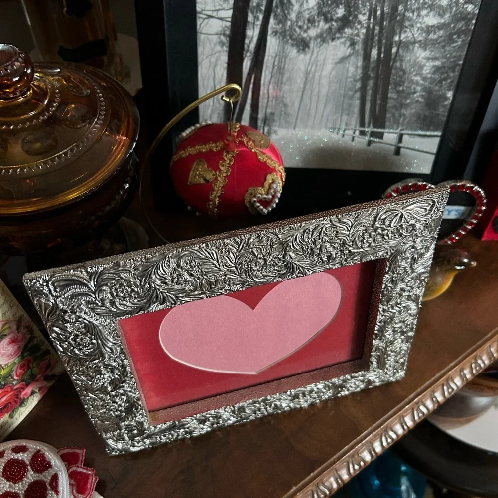 Vintage Framed & Matted Heart Picture
